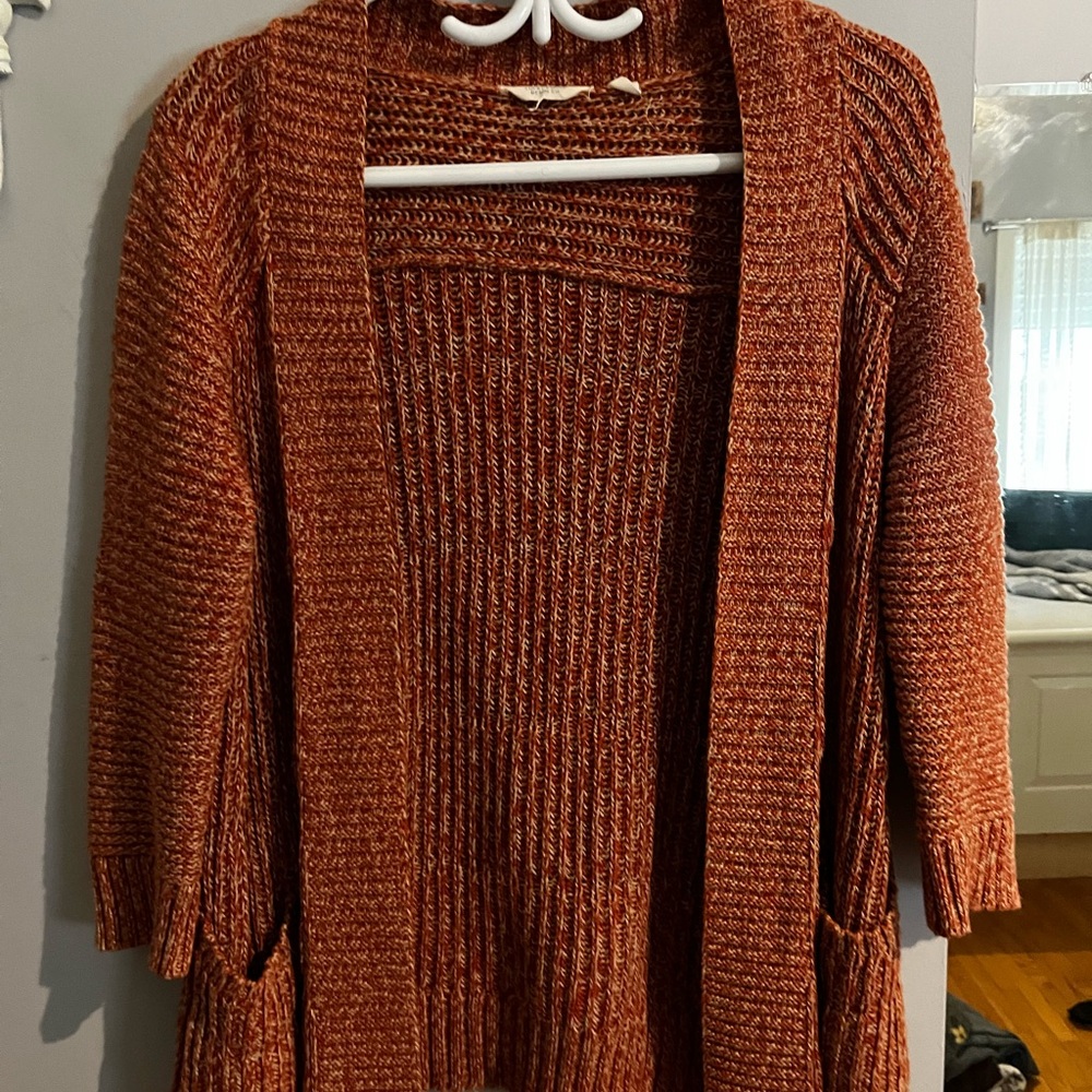 Women's Rust Sweater Cardigan